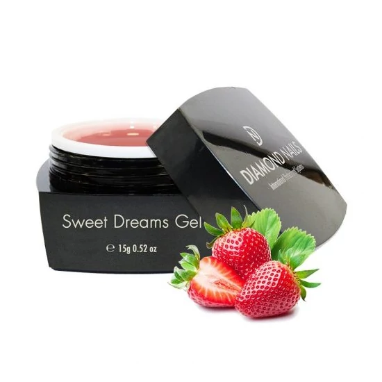 Diamond Nails Sweet dreams clear építőzselé 15g - Eper illatú