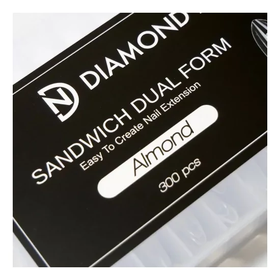 Diamond Nails Reverse Tip  Sandwich Dual Form - mandula forma