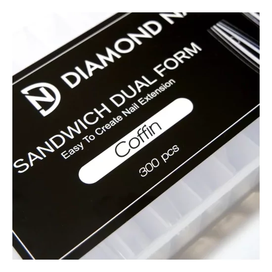 Diamond Nails Reverse Tip  Sandwich Dual Form Reverse Tip balerina forma