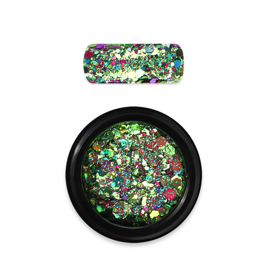 Moyra Holo glitter mix No.18 Kaméleon zöld
