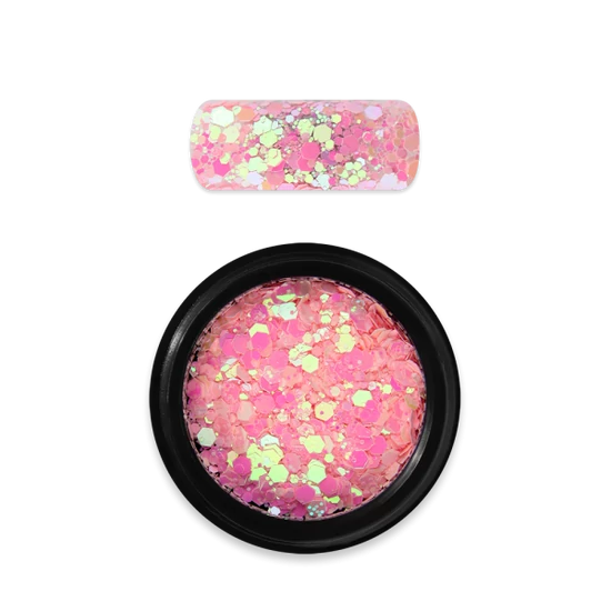 Moyra Holo glitter mix No.23 Chameleon sugar pink