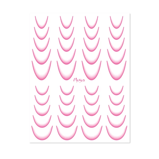 Moyra Vizes matrica válogatás Ombre No. 08 Pink