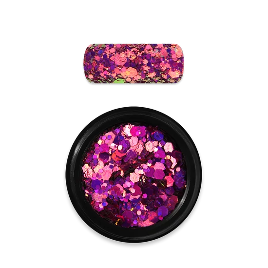 Moyra Holo glitter mix No. 13 Kaméleon Pink