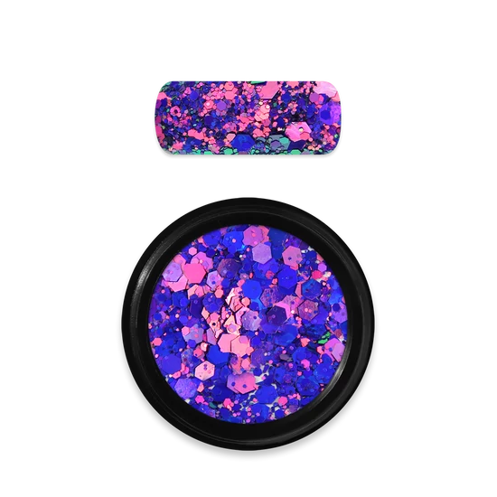 Moyra Holo glitter mix No. 15 Kaméleon Lila