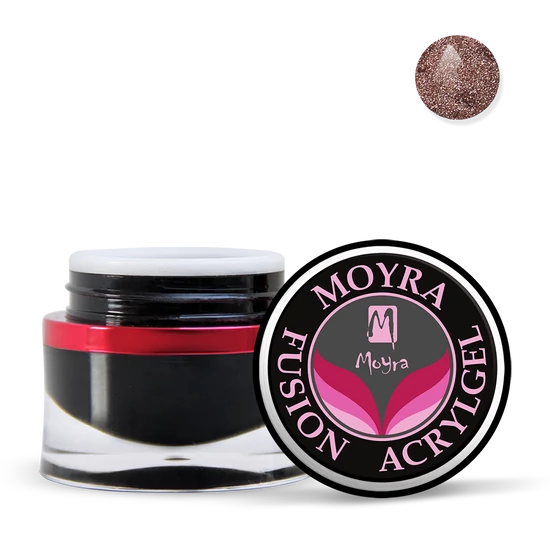 Moyra Fusion Colour Acrylgel 106 Rosegold Glittery Shin 15g