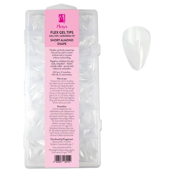 Moyra Flex gel nail tips Almond shape