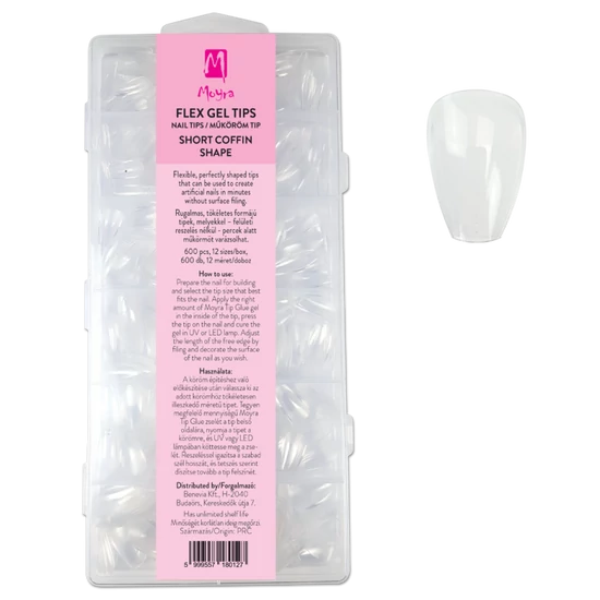 Moyra Flex gel nail tips Coffin shape