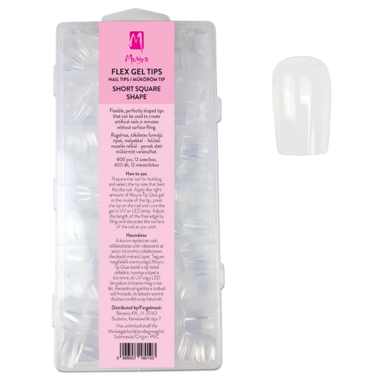 Moyra Flex gel nail tips Square shape