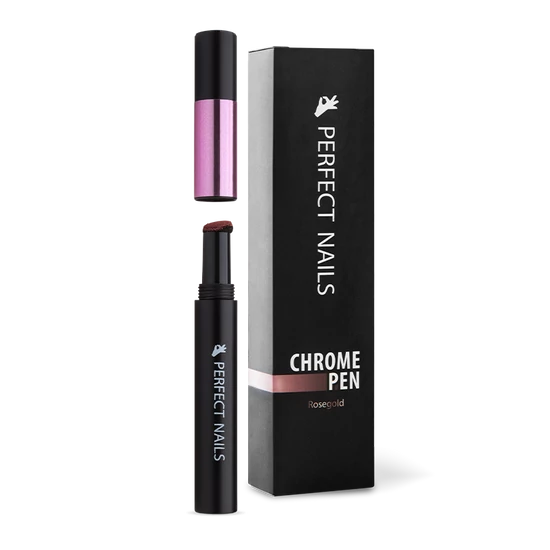 Perfect Nails Chrome Pen - Krómpor Körömdíszítő Toll - Rosegold