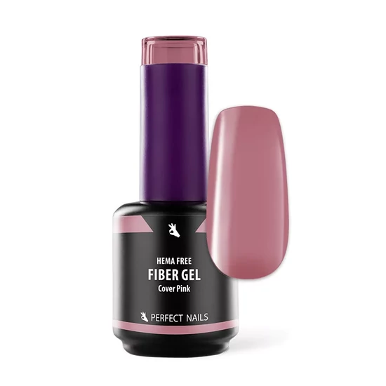 Perfect Nails Fiber Vitamin Base Gel - HEMA Free üvegszálas alapzselé - Cover Pink 15ml