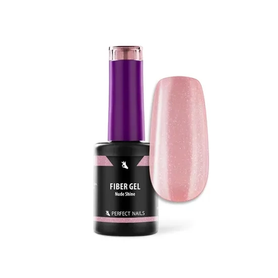 Perfect Nails Fiber Gel Vitamin - Üvegszálas Erősített Gél Lakk Alap 8ml - Nude Shine