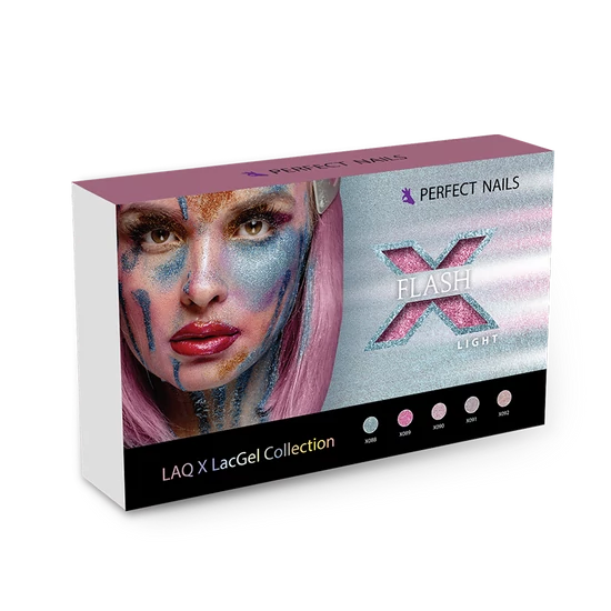 Perfect Nails Lacgel LAQ X Flash Light Gél Lakk Szett 5*8ml