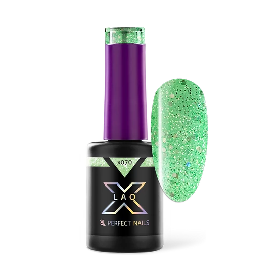 Perfect Nails LacGel LaQ X Gél Lakk 8ml - Green X070 - Sparkle