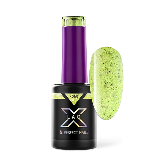 Perfect Nails LacGel LaQ X Gél Lakk 8ml - Yellow X069 - Sparkle