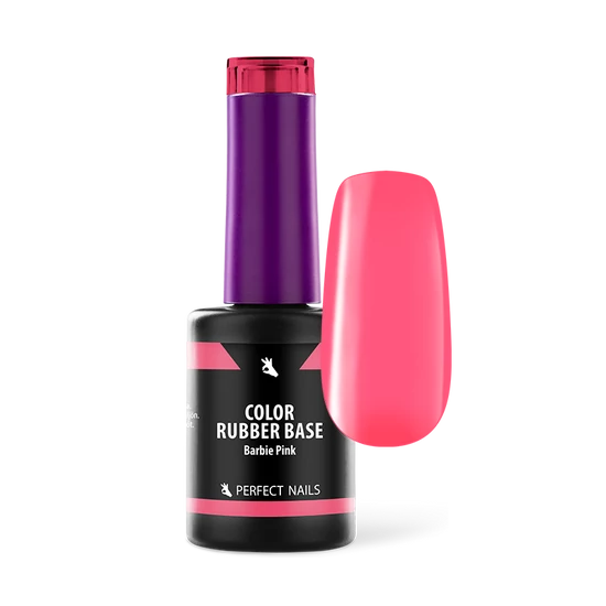 Perfect Nails Color Rubber Base Gel - Színezett Alapzselé 8ml - Barbie Pink