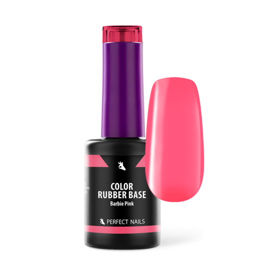 Perfect Nails Color Rubber Base Gel - Színezett Alapzselé 8ml - Barbie Pink