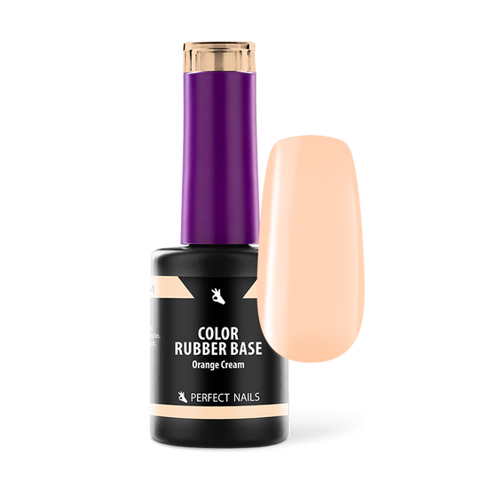 Perfect Nails Color Rubber Base Gel - Színezett Alapzselé 8ml - Orange Cream