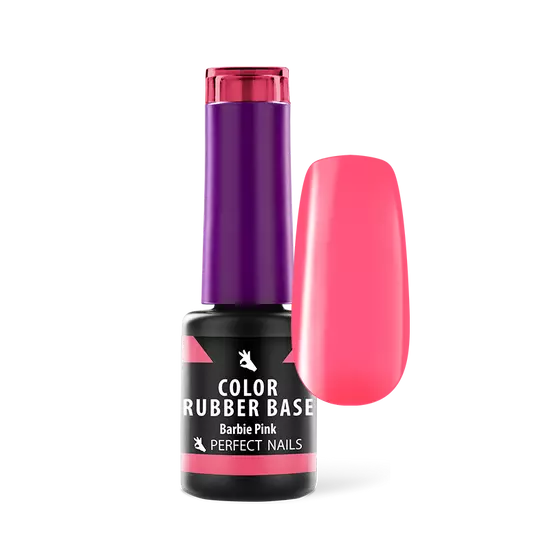 Perfect Nails  Color Rubber Base Gel - Színezett Alapzselé 4ml - Barbie Pink