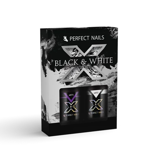 Perfect Nails LacGel LaQ X - Black & White Gél Lakk Szett