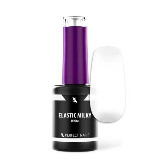 Perfect Nails Elastic Milky - Rubber Base Gel - Ecsetes Műkörömépítő Zselé 8ml - Milky White