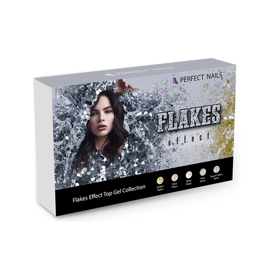 Perfect Nails Flakes Effect Fényzselé és Fedőzselé Kollekció