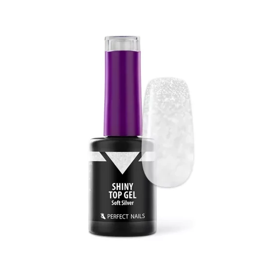 Perfect Nails Shiny Top Gel - Soft Silver - 8ml