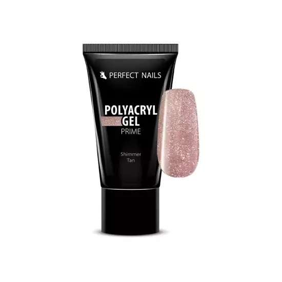 Perfect Nails PolyAcryl Gel Prime - Tubusos PolyGel 15g - Shimmer Tan