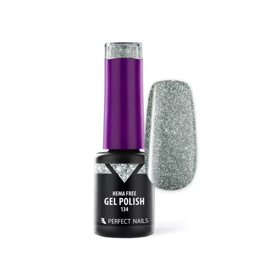  Perfect Nails HEMA FREE Gél Lakk 134 Glam Silver 4ml