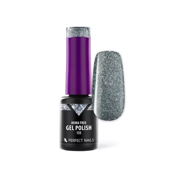  Perfect Nails HEMA FREE Gél Lakk 135 Glam Grey 4ml