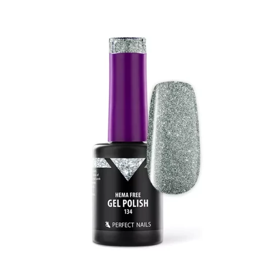  Perfect Nails HEMA FREE Gél Lakk 134 Glam Silver 8ml