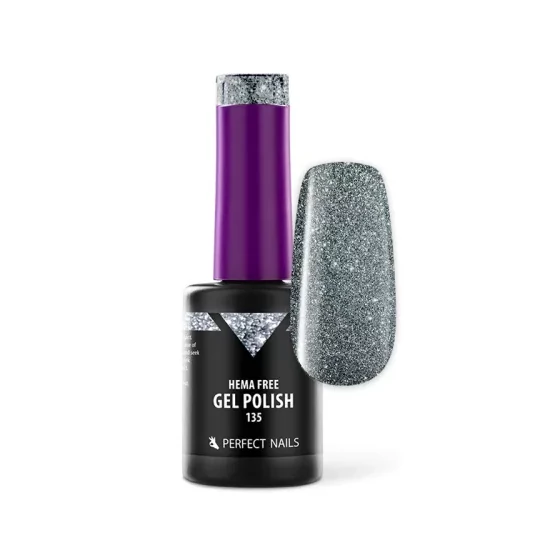  Perfect Nails HEMA FREE Gél Lakk 135 Glam Grey 8ml