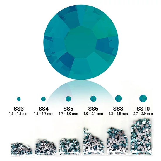 Pearl 6in1 strasszkő szett - Blue Zircon