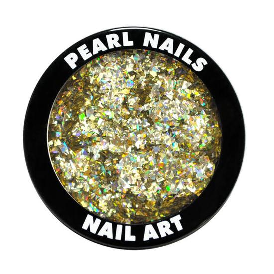 Pearl Holo Flitters Gold -díszítő pehely