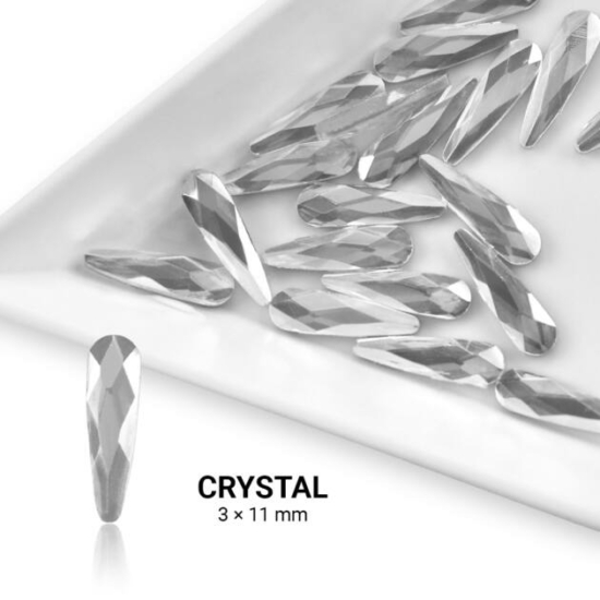 Pearl Formakő csepp alakú - 3x11mm - Crystal