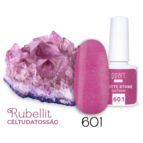 Pearl Matte Stone 601 gél lakk - pink "Rubellit"