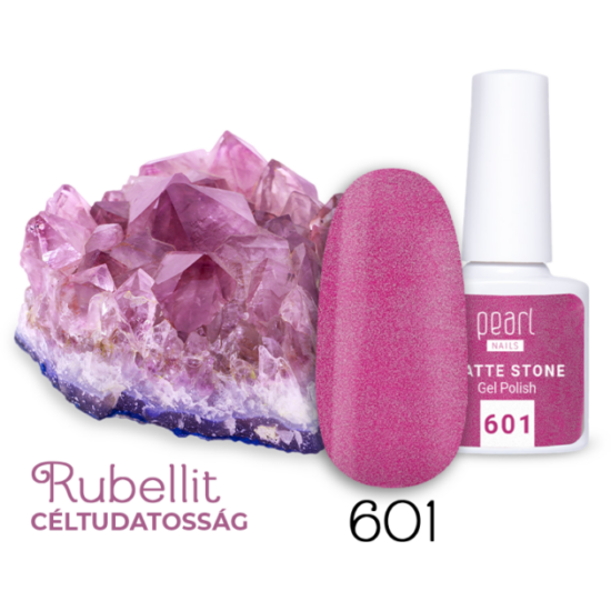 Pearl Matte Stone 601 gél lakk - pink "Rubellit"