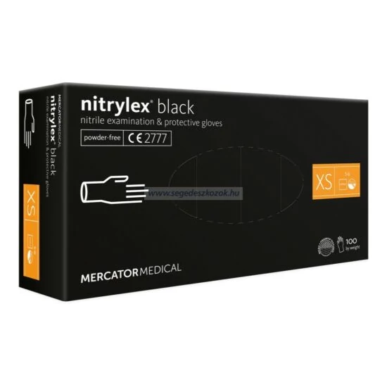 Nitrylex® black XS púdermentes nitril kesztyű 100db