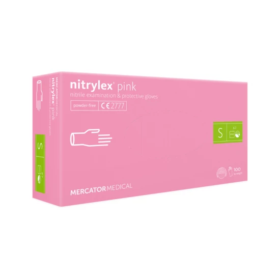 Nitrylex® pink XS púdermentes nitril kesztyű