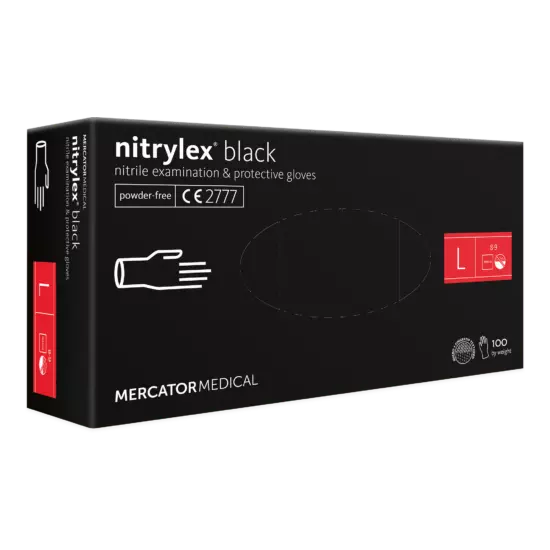 Nitrylex® black L púdermentes nitril kesztyű