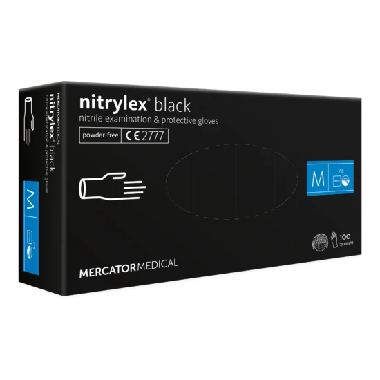 Nitrylex® black M púdermentes nitril kesztyű