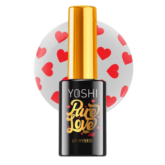 Yoshi Pure Love Top RED UV Hybrid 10 ml - fixálás mentes fényzselé