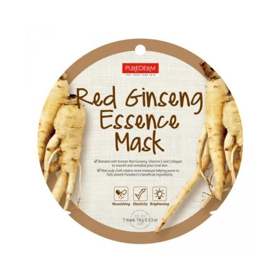 PureDerm Ginzeng bőrélénkítő maszk