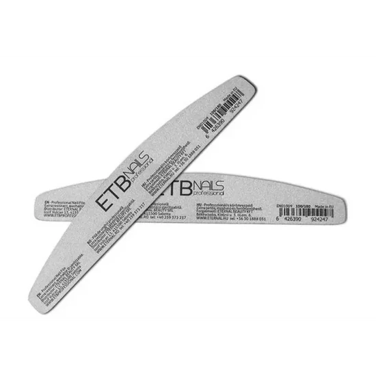 ETB Nails Félhold alakú ezüst körömreszelő 100/180 