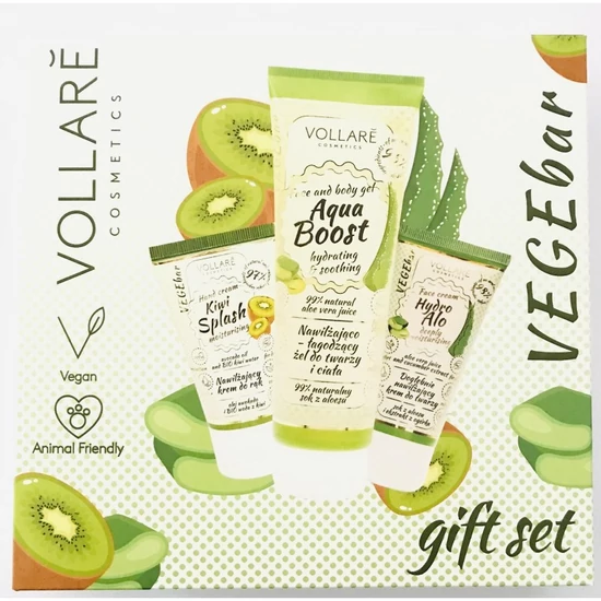 Vollaré  Aloe vera-kiwi arc- és testápoló szett 