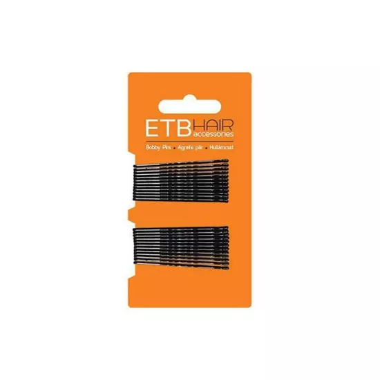 ETB Hair Barna hullámcsat 5cm 24db