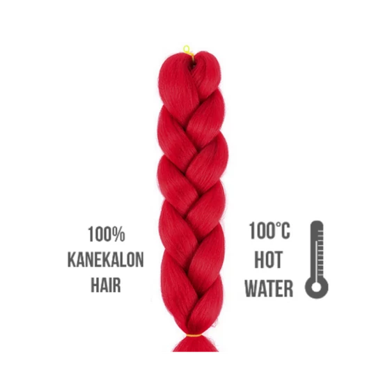 Afro szintetikus 100% kanekalon haj 85gr - Tomato red