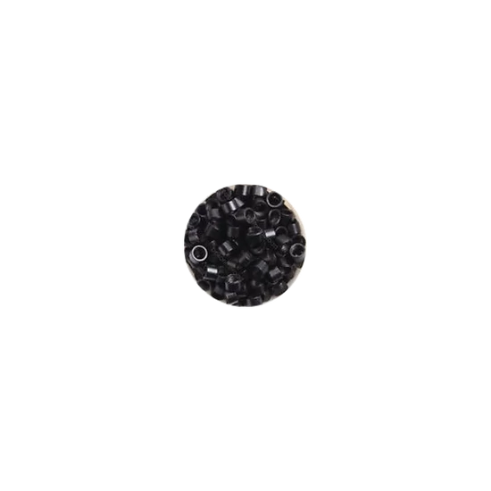 Mikrogyűrű szilikonnal 4,5mm hajhosszabbításhoz - fekete 100db