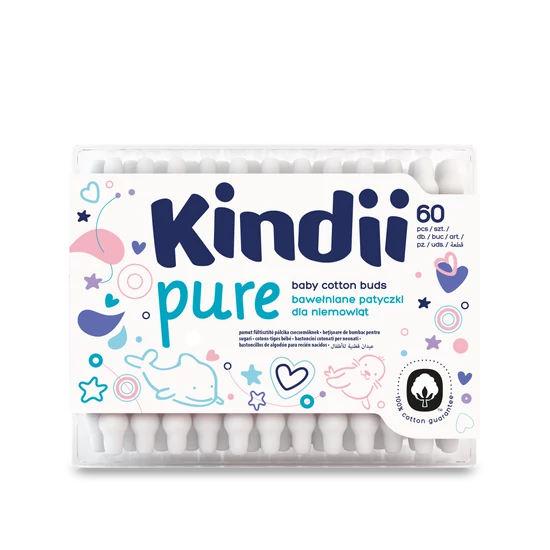 Kindii Pure biztonsági fültisztító 60db 