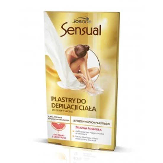 Joanna Sensual Szőrtelenítő gyantacsík testre Grapefruit kivonattal 6×2 db