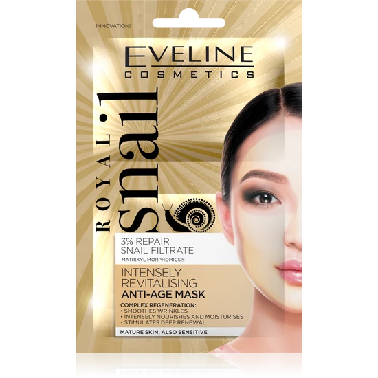 Eveline Royal Snail Intenzív revitalizáló arcmaszk 2x5ml  csiganyállal
